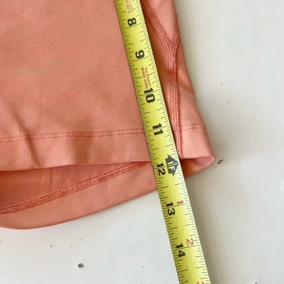 Outdoor Voices Tech Sweat Biker Shorts in Heathered Orange Peach - Picture 13 of 16